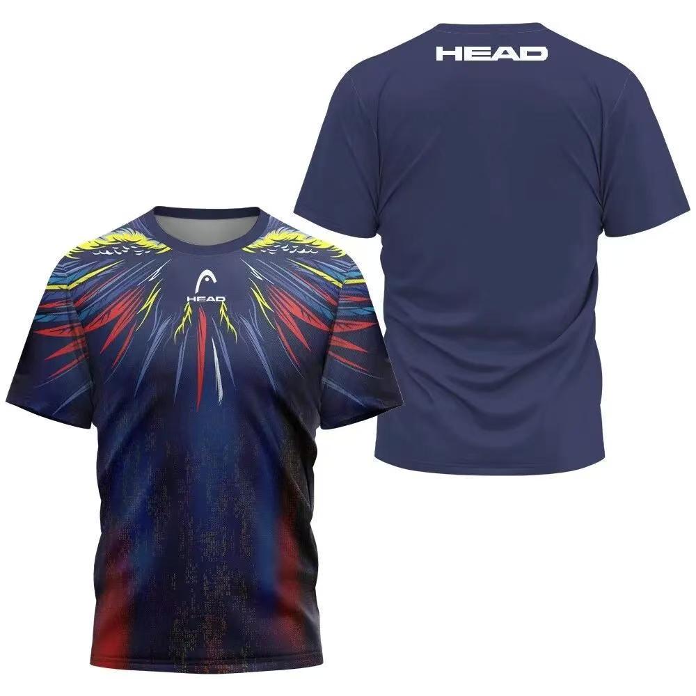 Badminton Rank - T-shirt respirant pour homme, col rond,