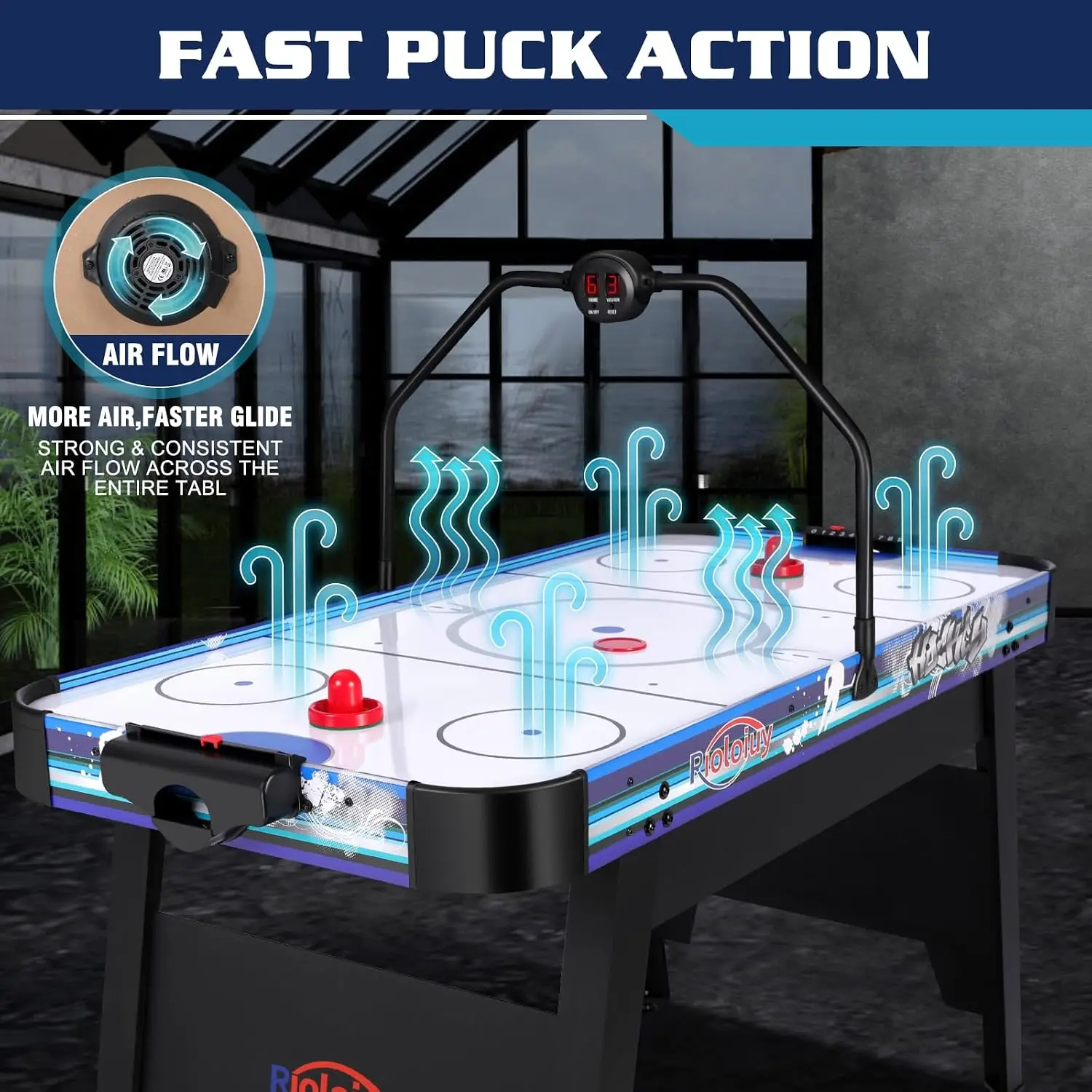 Table de hockey sur air de 58  - Scoreboard Digital avis et prix