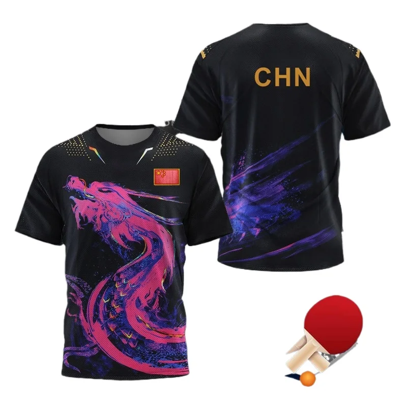 T-shirt graphique Dragon de Ch - Badminton Rank avis et prix